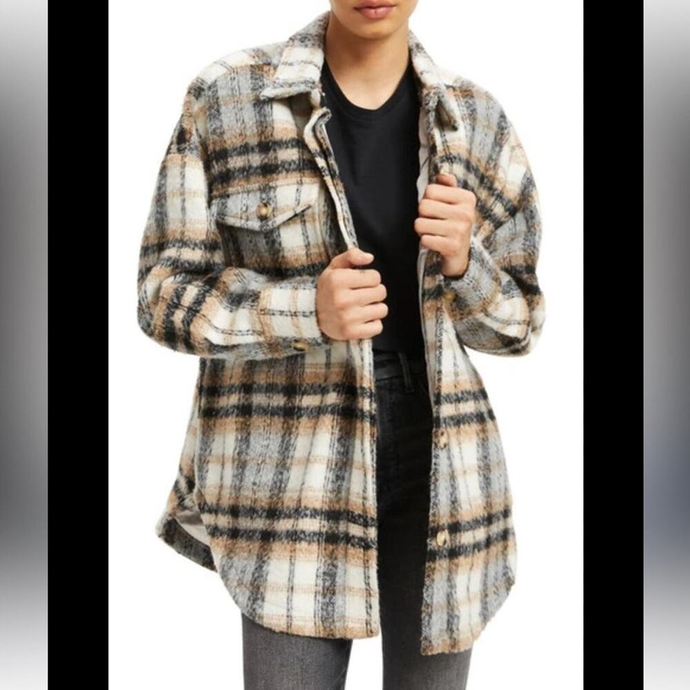Good American Oversized Plaid Shacket